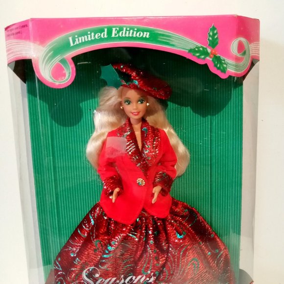 Season's Greetings Barbie Limited Edition #12384 Vintage 1994 NRFB MINT - Picture 9 of 12